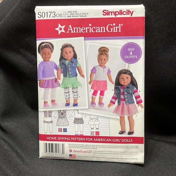 4 Simplicity Patterns for 18” Doll Clothes. One is American Girl outfit pattern - Picture 5 of 5